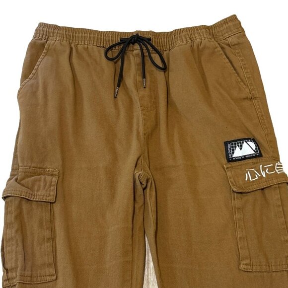 Brooklyn Cloth Sz Medium M Brown Drawstring Streetwear Urban Cargo Joggers Men - Picture 2 of 8